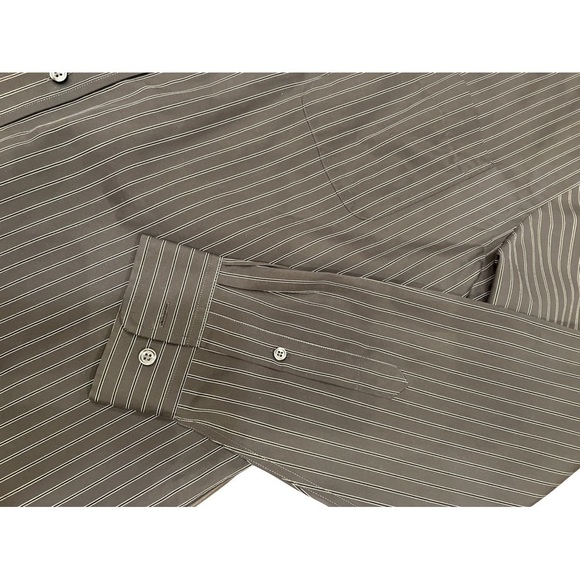 EDDIE Bauer Men’s Gray Stripped Relaxed Fit Button Down Shirt, Size Large. - Picture 4 of 9